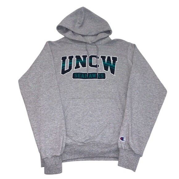 UNC Wilmington UNCW Seahawks Champion Hoodie Sweatshirt Women's Small Gray - Picture 1 of 10